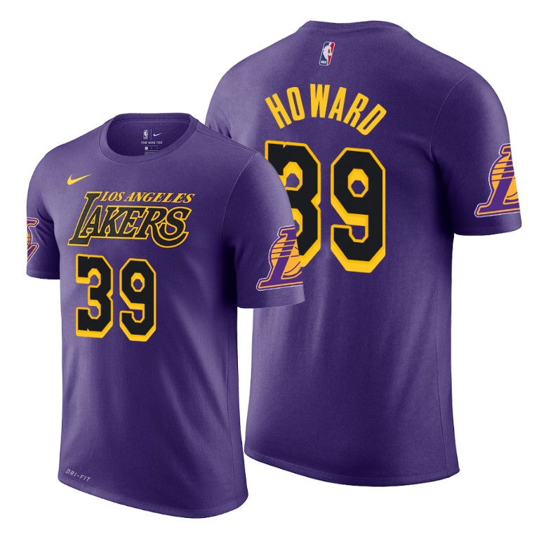 Men's Los Angeles Lakers Dwight Howard #39 NBA 2019 City Edition Purple Basketball T-Shirt HRB7183FE